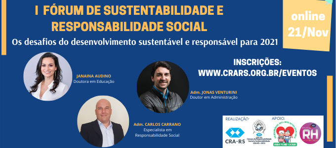 I FÓRUM DE SUSTENTABILIDADE E RESPONSABILIDADE SOCIAL